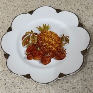 Vintage Royal Winton Grimwades 8 in. Chintz Dessert Plate with Fruit Design